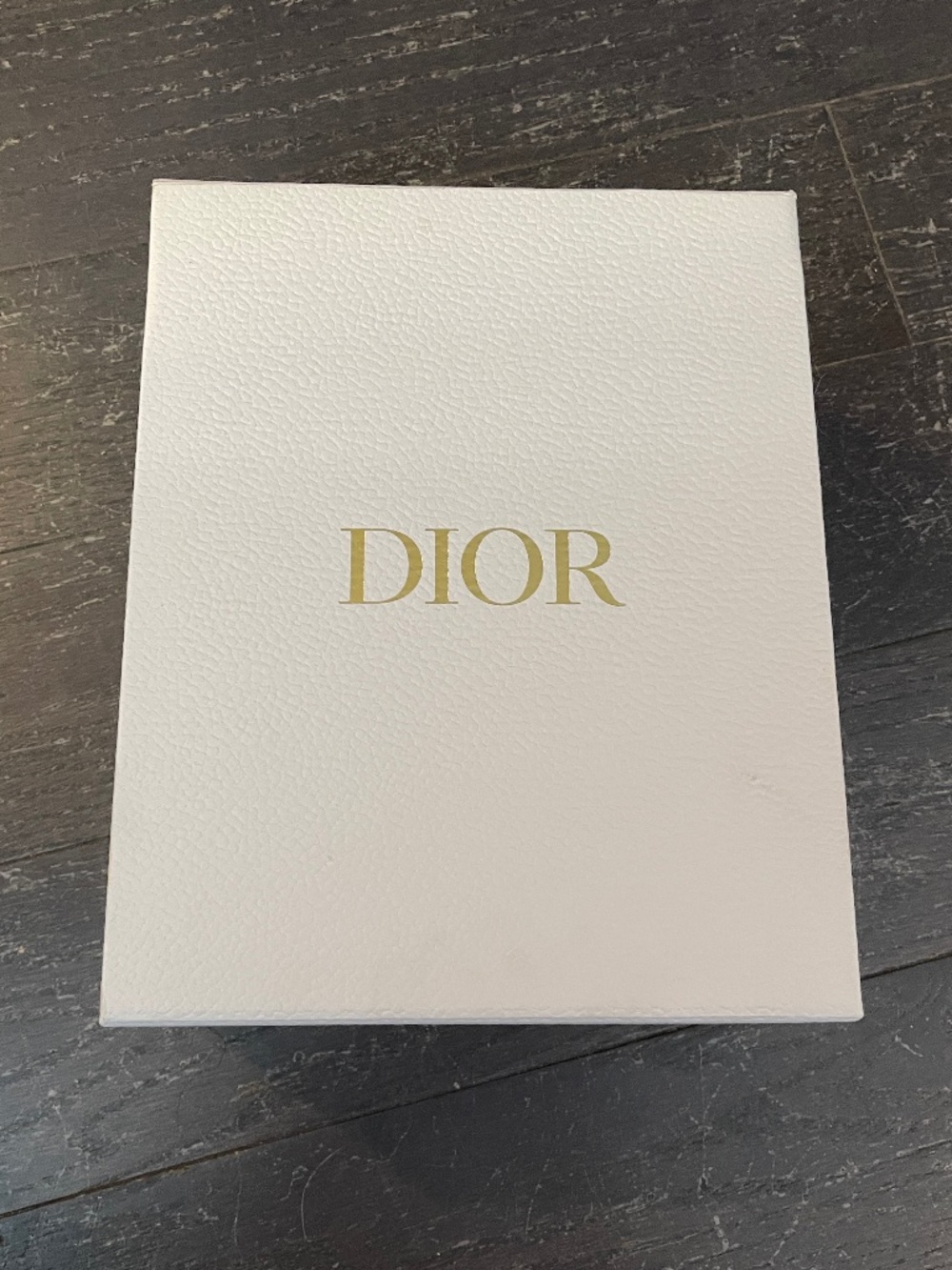 Dior Empty Gift Box 27.5cm White Gold Luxury Decoration Storage Packaging Tissue